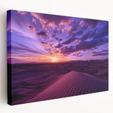 Middle Eastern landscape on a stretched canvas with warm desert and blue sky tones, suited for kitchen wall art.