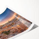 Extra large rolled print of line art flowers with subtle hues, ideal for large living room wall art.