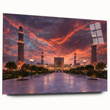 Large abstract wall art featuring an Omani landscape in muted earth tones, acrylic print.