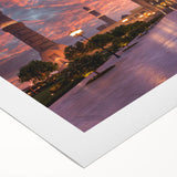 Art deco poster featuring a serene Oman landscape in muted earth tones on rolled canvas, suitable for dining room decor.