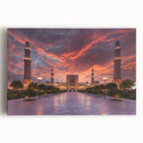 Black and white photograph of Oman scenery on stretched canvas, ideal for kitchen wall art.