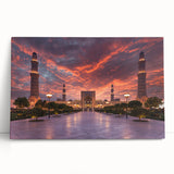 Black and white photo of Middle Eastern scenery on a stretched canvas, ideal for kitchen wall art or bedroom ambiance.
