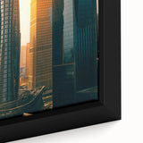 Extra large black wall art featuring a textured depiction of a Middle Eastern Qatar scenery on framed canvas.