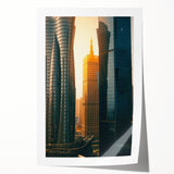 Extra large rolled print of a Middle Eastern Qatar scenery in muted earth tones, ideal for dining room decor.