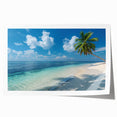 Extra large rolled print of Bora Bora scenery with vibrant ocean and floral elements.
