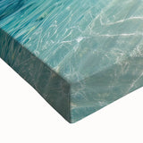 Black and white landscape art painting of Bora Bora on stretched canvas, ideal for bedroom wall decor.