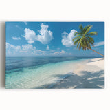 Black and white stretched canvas of Bora Bora landscape, ideal for kitchen wall art.