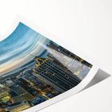 Extra large wall art featuring line art flowers in pastel shades on a rolled print, suitable for large living room decor.