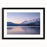 Extra large abstract art print of colorful, textured New Zealand Canterbury scenery on black framed canvas.