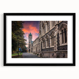 Colorful abstract art print of Otago, New Zealand, in vibrant hues on a textured, extra large canvas.