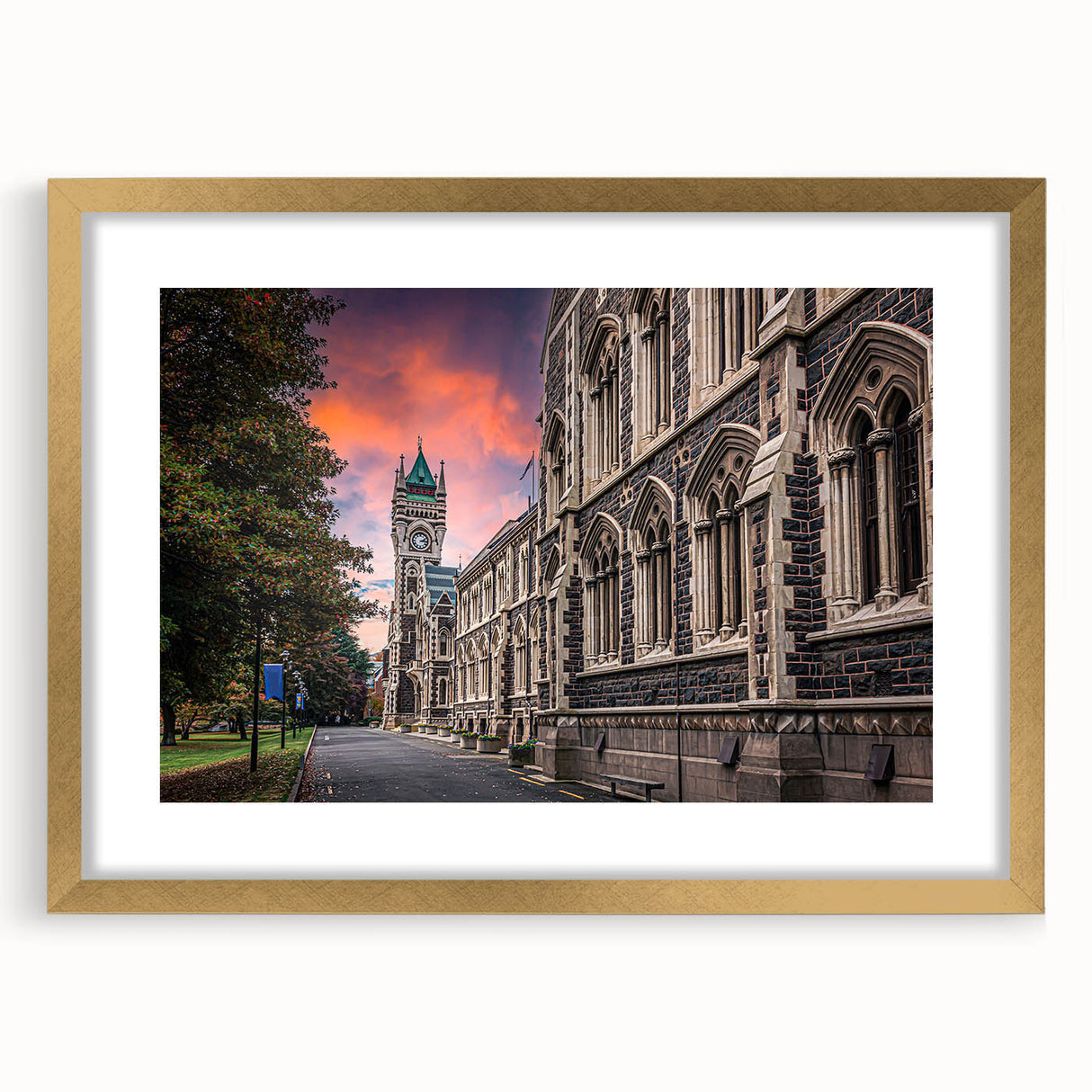 Extra large abstract art print of Otago, New Zealand, featuring textured scenery in muted earth tones on a framed canvas.