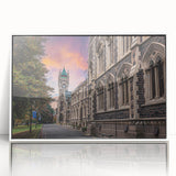 Acrylic print of Otago, New Zealand scenery in art deco style with pastel colors, ideal for modern art wall decor.