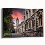 Black and white framed canvas of a vintage-style New Zealand Otago landscape, ideal for bedroom wall decor.