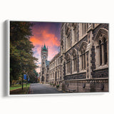 Vintage poster art of Otago, New Zealand scenery on a framed canvas, featuring vibrant colors, ideal for living room decor.