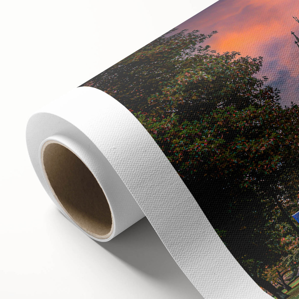 Art deco poster of Otago, New Zealand scenery on rolled canvas, featuring muted earth tones, ideal for nursery wall art.