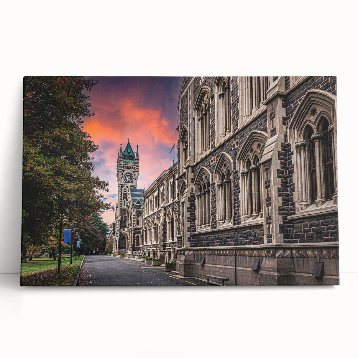 Black and white scenic photograph of Otago, New Zealand on stretched canvas, ideal for kitchen wall art or bedroom ambiance.