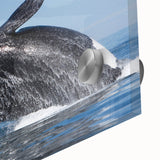 Large abstract wall art depicting a vibrant South American landscape on acrylic glass, suitable for dining room decor.