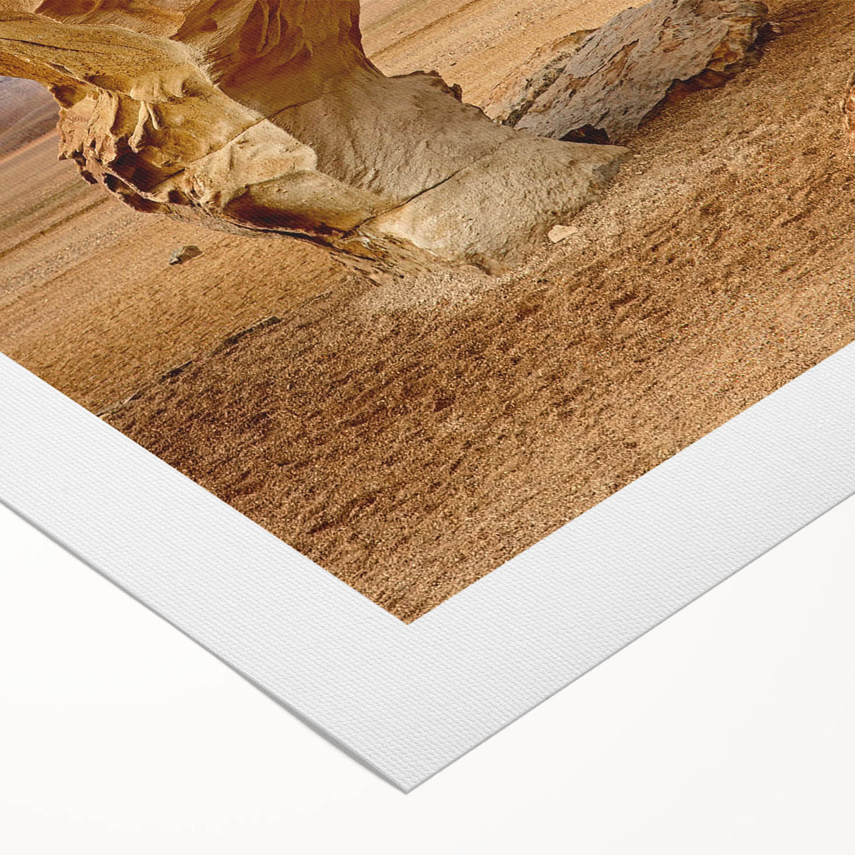 Art deco poster of a Bolivian landscape in muted earth tones on rolled canvas, ideal for dining room wall art.