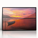 Large abstract wall art depicting vibrant, colorful shapes, framed in black acrylic, suitable for modern art wall decor.