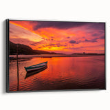 Black and white wall art of a vintage Brazilian landscape on framed canvas, suited for bedroom decor.