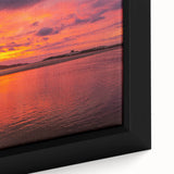 Extra large framed canvas featuring a textured depiction of a Brazilian landscape in vibrant colors.
