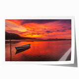 Extra large rolled print of a Brazilian landscape with vibrant greenery and a waterfall, ideal for dining room wall art.