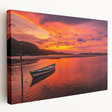 Large stretched canvas depicting a vibrant, colorful scene of the Brazilian landscape, ideal for kitchen wall art.