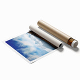 Extra large rolled print of a Chilean landscape with vibrant floral accents.