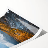 Extra large wall art featuring line art flowers in muted tones on a rolled canvas, ideal for large living room decor.