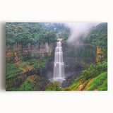 Black and white stretched canvas of a Colombian landscape, ideal for kitchen wall art.