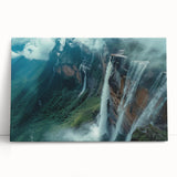 Black and white stretched canvas of a Venezuelan landscape, ideal for kitchen wall art or bedroom ambiance.