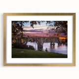 Extra large abstract art print of a textured Alabama scenery in gold frame, ideal for living room decor.