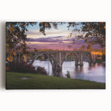 Black and white stretched canvas featuring a detailed Alabama landscape, ideal for kitchen wall art.