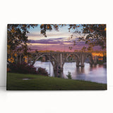 Black and white photograph of Alabama scenery on large stretched canvas, suitable as kitchen wall art or for a bedroom.