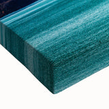 Large black and white landscape art painting of an Alaskan mountain range on stretched canvas, ideal for bedroom wall decor.