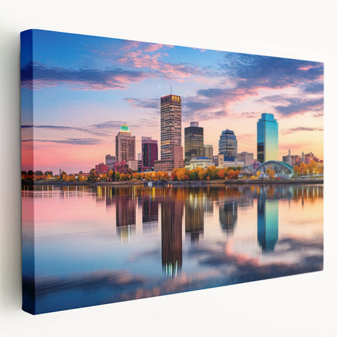 Large art depicting Arkansas scenery in muted earth tones on stretched canvas, ideal for kitchen wall decor.