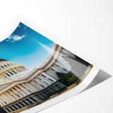 Extra large wall art featuring line art flowers in monochrome, printed on rolled canvas.