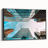 Black and white wall art of the San Francisco skyline on framed canvas, suitable for bedroom decor.