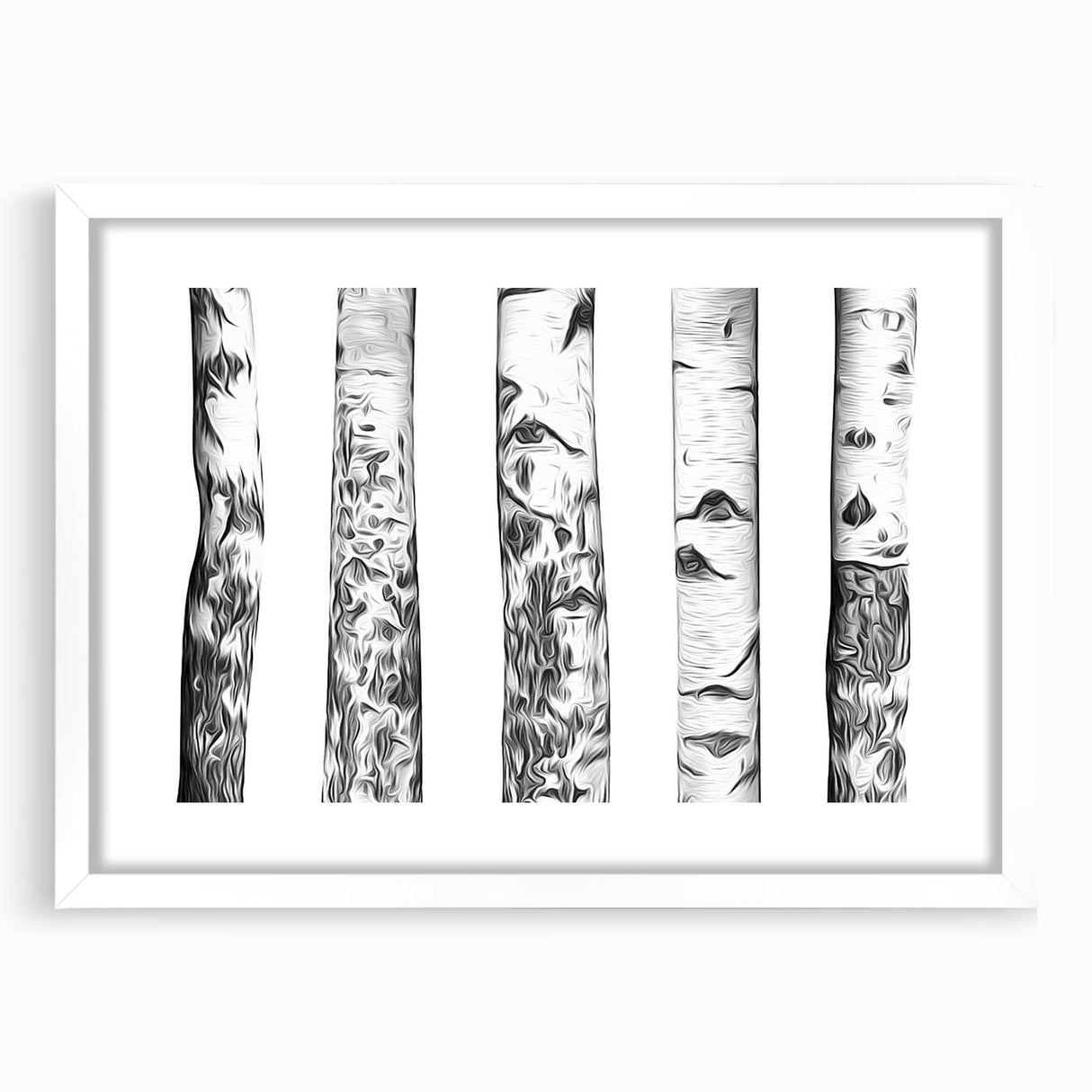 Abstract art print of Aspen, Colorado in muted earth tones on a white-framed canvas.