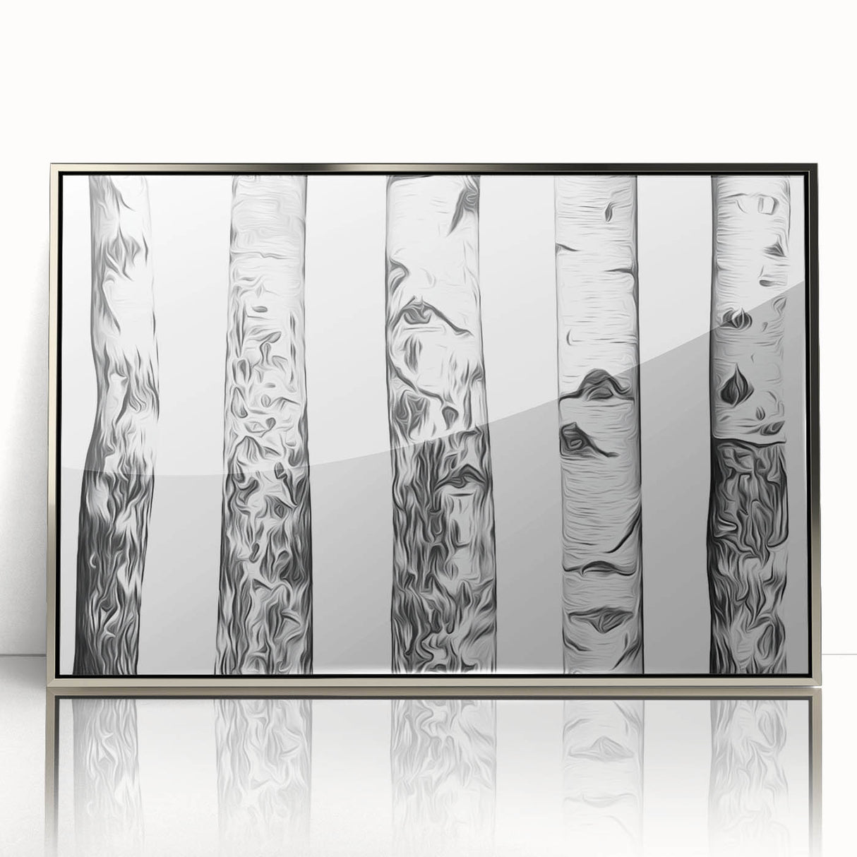 Mid-century modernist art depicting Aspen, Colorado, in muted earth tones on a framed acrylic print.