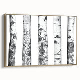 Framed canvas depicting a serene Aspen, Colorado landscape in muted earth tones, ideal for bedroom wall art.