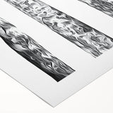 Art deco poster of Aspen, Colorado scenery in pastel shades on rolled canvas, suitable for dining room wall art.