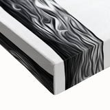 Black and white landscape art painting of Aspen, Colorado on stretched canvas, ideal for bedroom wall art.