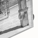 Large abstract wall art depicting Daytona scenery in muted earth tones on acrylic glass, suitable for dining room ambiance.