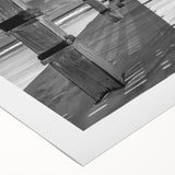 Art deco poster of Daytona scenery in pastel shades on rolled canvas, suitable for dining room wall art.