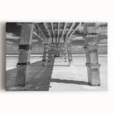 Black and white stretched canvas of Daytona scenery, ideal for kitchen wall art.