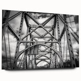 Large abstract wall art of Delaware scenery in muted blue and green tones, acrylic glass.