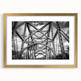 Extra large abstract art print of Delaware scenery in textured style, framed in gold, ideal for living room decor.