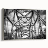 Framed canvas of a Delaware landscape painting in vintage style with colorful art and black accents.