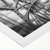 Art deco poster of Delaware scenery in muted blue tones on rolled canvas, suitable for dining room wall art.